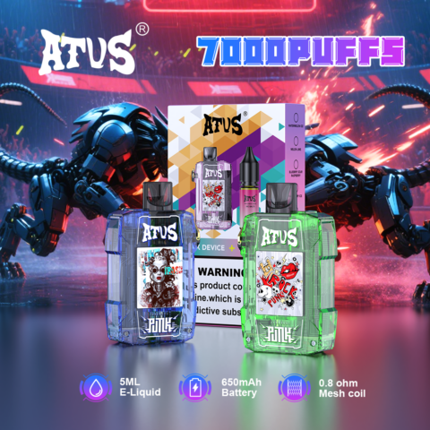 DE012 Vaper Desechable Puffs 7000 Caladas Vapers ATVS Vape