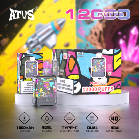 DE013A Vaper Desechable Puffs 12000 Caladas Vapers ATVS Vape