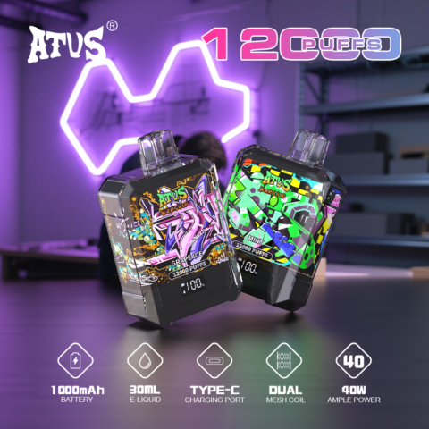 DE013A Vaper Desechable Puffs 12000 Caladas Vapers ATVS Vape