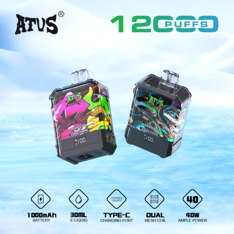 DE013A Vaper Desechable Puffs 12000 Caladas Vapers ATVS Vape