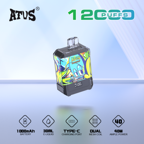 DE013A Vaper Desechable Puffs 12000 Caladas Vapers ATVS Vape