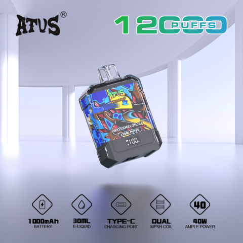 DE013A Vaper Desechable Puffs 12000 Caladas Vapers ATVS Vape