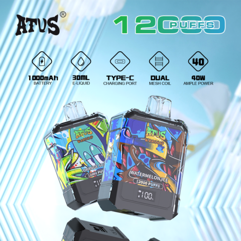 DE013A Vaper Desechable Puffs 12000 Caladas Vapers ATVS Vape