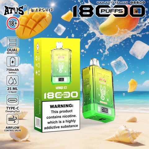 DE015 Vaper Desechable Puffs 18000 Caladas Vapers ATVS Vape