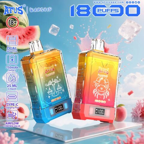 DE015 Vaper Desechable Puffs 18000 Caladas Vapers ATVS Vape