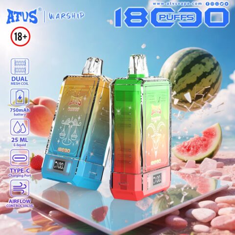 DE015 Vaper Desechable Puffs 18000 Caladas Vapers ATVS Vape