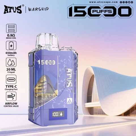 DE017 Vaper Desechable Puffs 15000 Caladas Vapers ATVS Vape