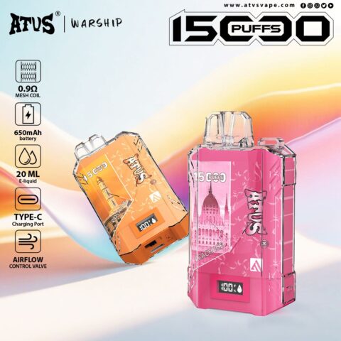 DE017 Vaper Desechable Puffs 15000 Caladas Vapers ATVS Vape