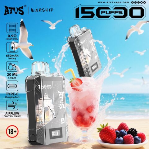 DE017 Vaper Desechable Puffs 15000 Caladas Vapers ATVS Vape