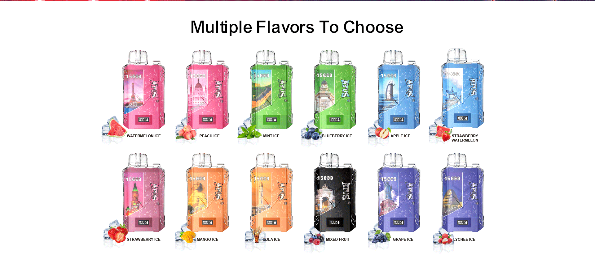 DE017 Vaper Desechable Puffs 15000 Caladas Vapers ATVS Vape