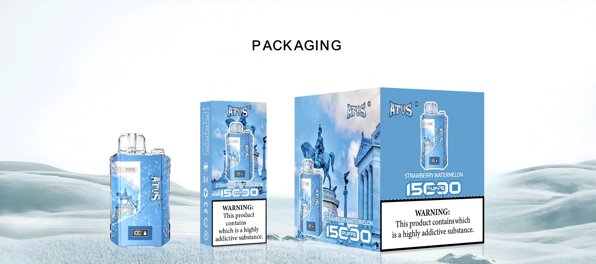 DE017 Vaper Desechable Puffs 15000 Caladas Vapers ATVS Vape