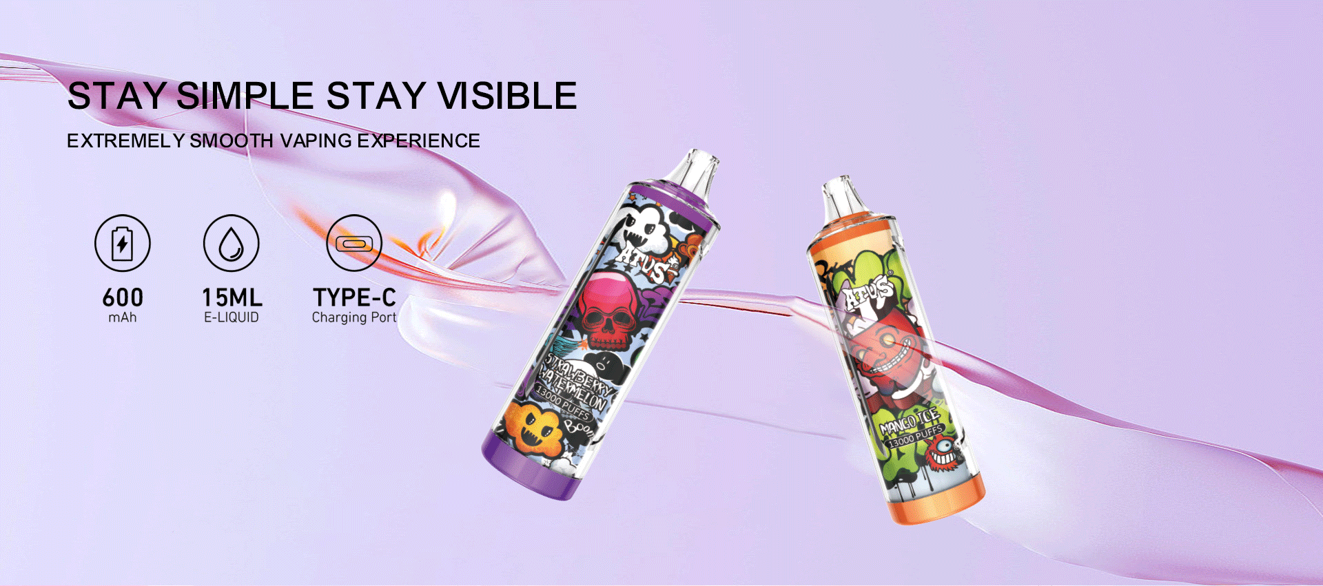 DE018 Vaper Desechable Puffs 13000 Caladas Vapers ATVS Vape