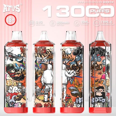 DE018 Vaper Desechable Puffs 13000 Caladas Vapers ATVS Vape