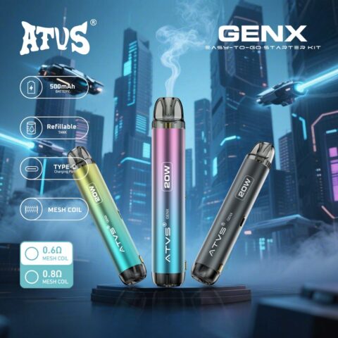 DE020 Dispositivo de sistema de kits de capsulas precargadas con flujo de aire ajustable MTL RDL ATVS Vape