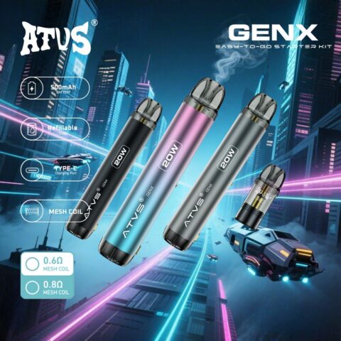 DE020 Dispositivo de sistema de kits de capsulas precargadas con flujo de aire ajustable MTL RDL ATVS Vape