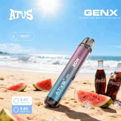 DE020 Dispositivo de sistema de kits de capsulas precargadas con flujo de aire ajustable MTL RDL ATVS Vape