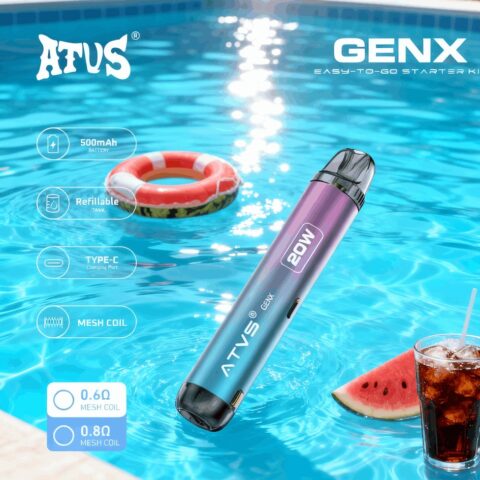 DE020 Dispositivo de sistema de kits de capsulas precargadas con flujo de aire ajustable MTL RDL ATVS Vape