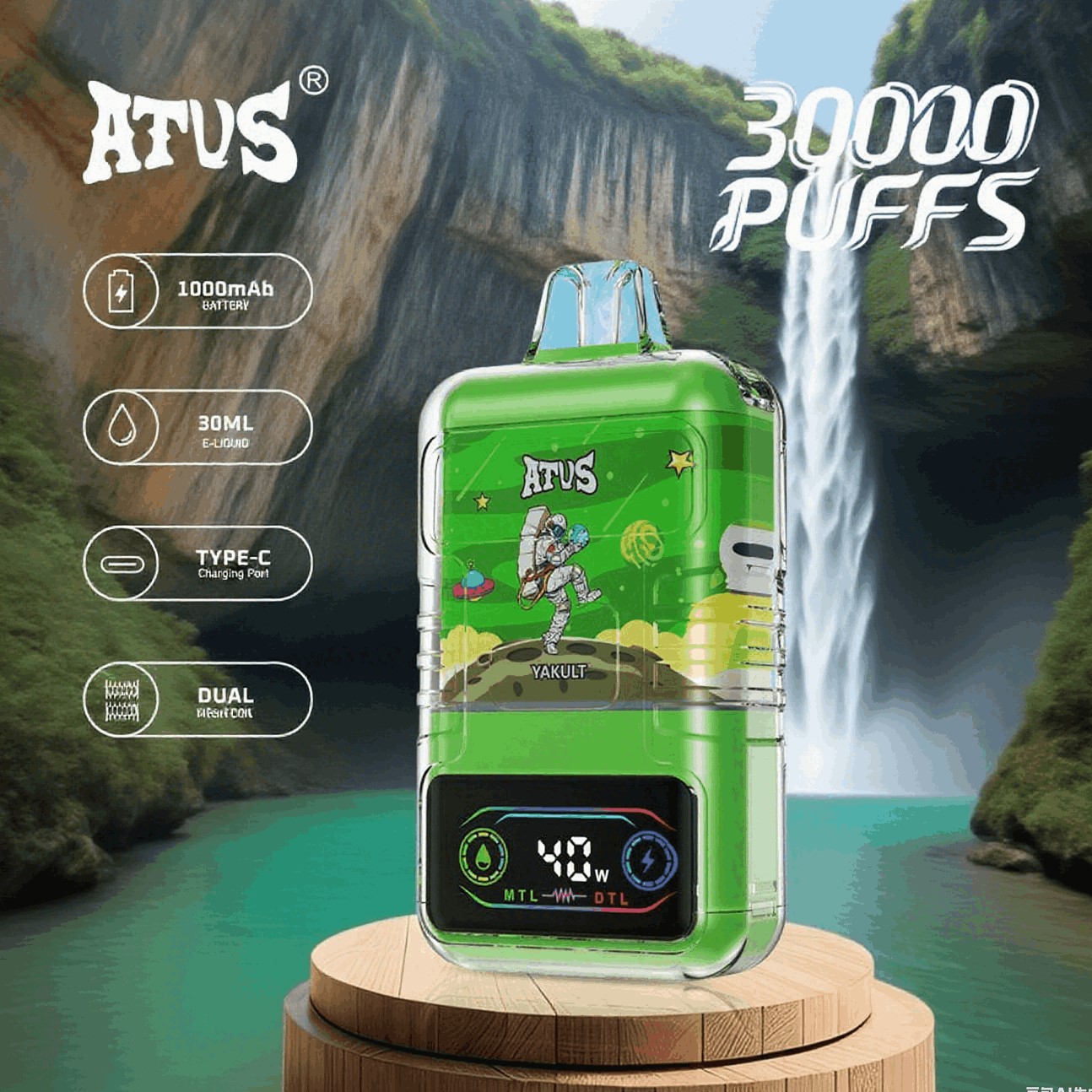 DE021 Vaper Desechable Puffs 30000 Caladas Vapers ATVS Vape