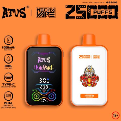 DE022 Vaper Desechable Puffs 25000 Caladas Vapers ATVS Vape