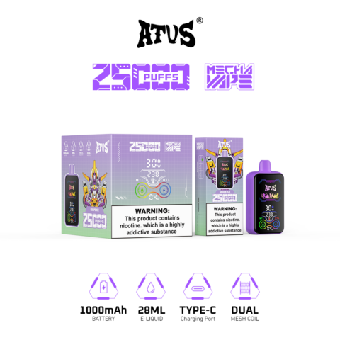 DE022 Vaper Desechable Puffs 25000 Caladas Vapers ATVS Vape