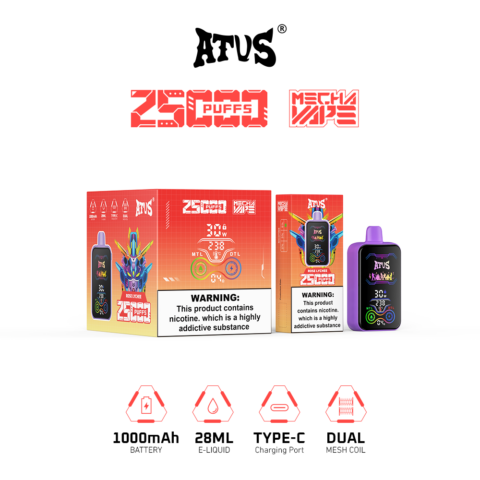 DE022 Vaper Desechable Puffs 25000 Caladas Vapers ATVS Vape