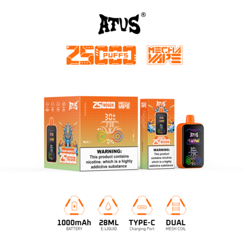 DE022 Vaper Desechable Puffs 25000 Caladas Vapers ATVS Vape