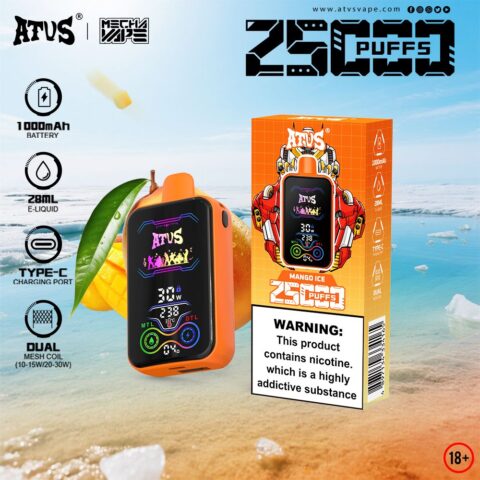 DE022 Vaper Desechable Puffs 25000 Caladas Vapers ATVS Vape