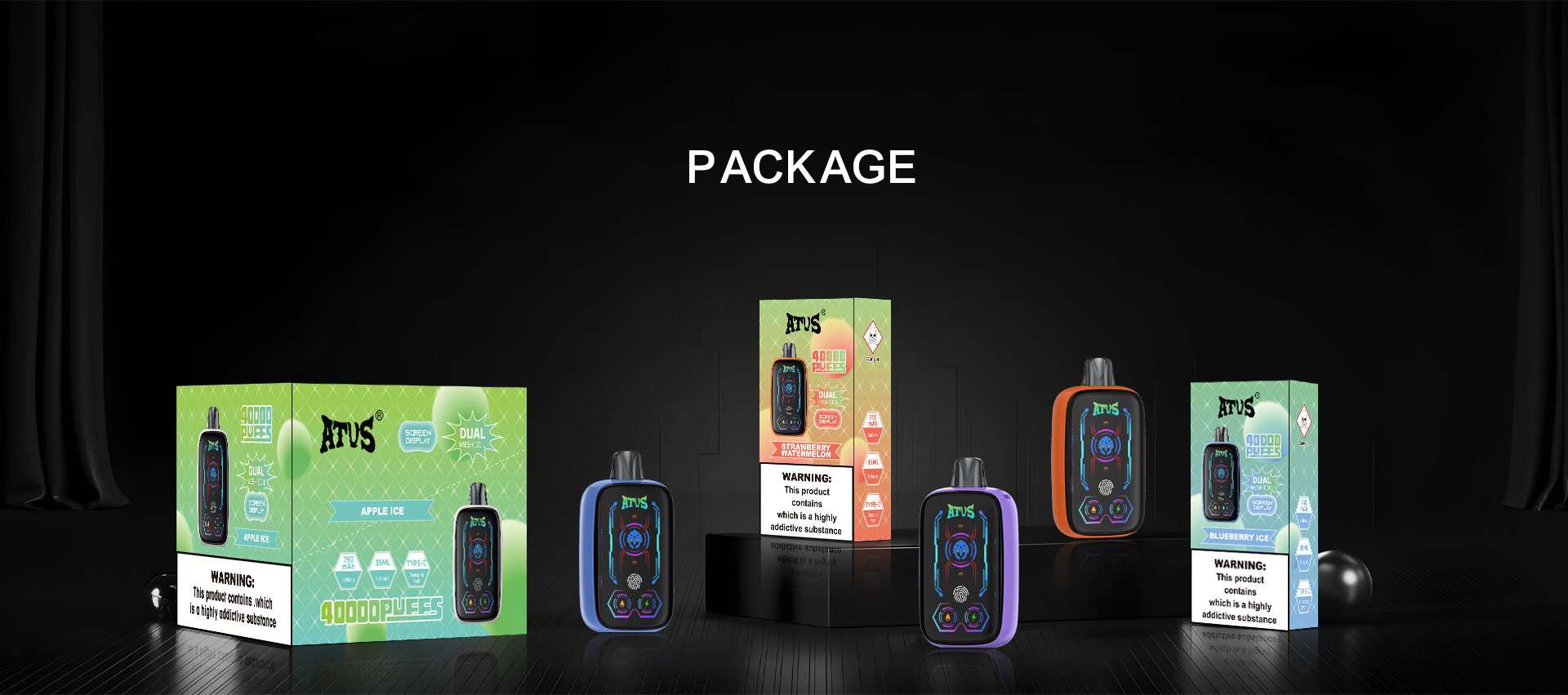 DE023 Vaper Desechable Puffs 40000 Caladas Vapers ATVS Vape