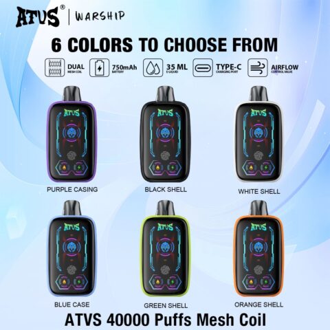 DE023 Vaper Desechable Puffs 40000 Caladas Vapers ATVS Vape