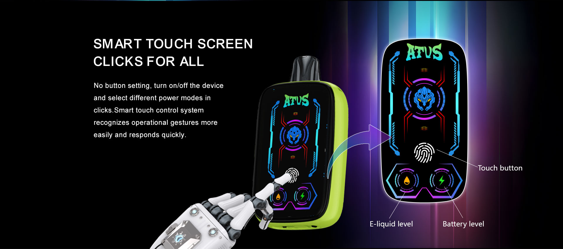 DE023 Vaper Desechable Puffs 40000 Caladas Vapers ATVS Vape