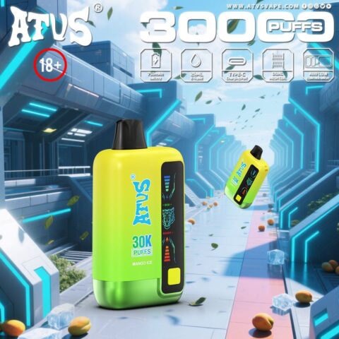 DE026 30000 Puffs Vape desechable con pantalla LED y flujo de aire ajustable ATVS Vape