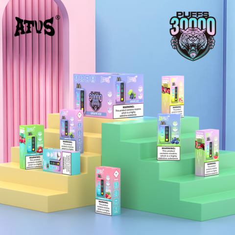DE026 30000 Puffs Vape desechable con pantalla LED y flujo de aire ajustable ATVS Vape