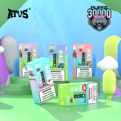 DE026 30000 Puffs Vape desechable con pantalla LED y flujo de aire ajustable ATVS Vape