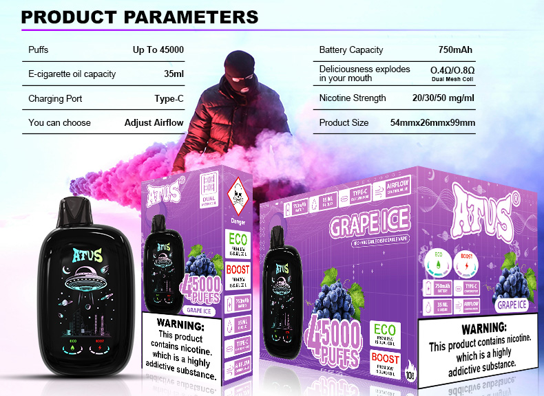 DE027 Vaper Desechable Puffs 45000 Caladas Vapers ATVS Vape