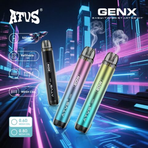 DE020 Dispositivo de sistema de kits de capsulas precargadas con flujo de aire ajustable MTL RDL ATVS Vape