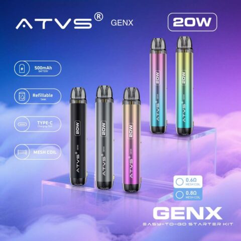 DE020 Dispositivo de sistema de kits de capsulas precargadas con flujo de aire ajustable MTL RDL ATVS Vape