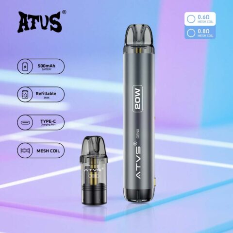 DE020 Dispositivo de sistema de kits de capsulas precargadas con flujo de aire ajustable MTL RDL ATVS Vape